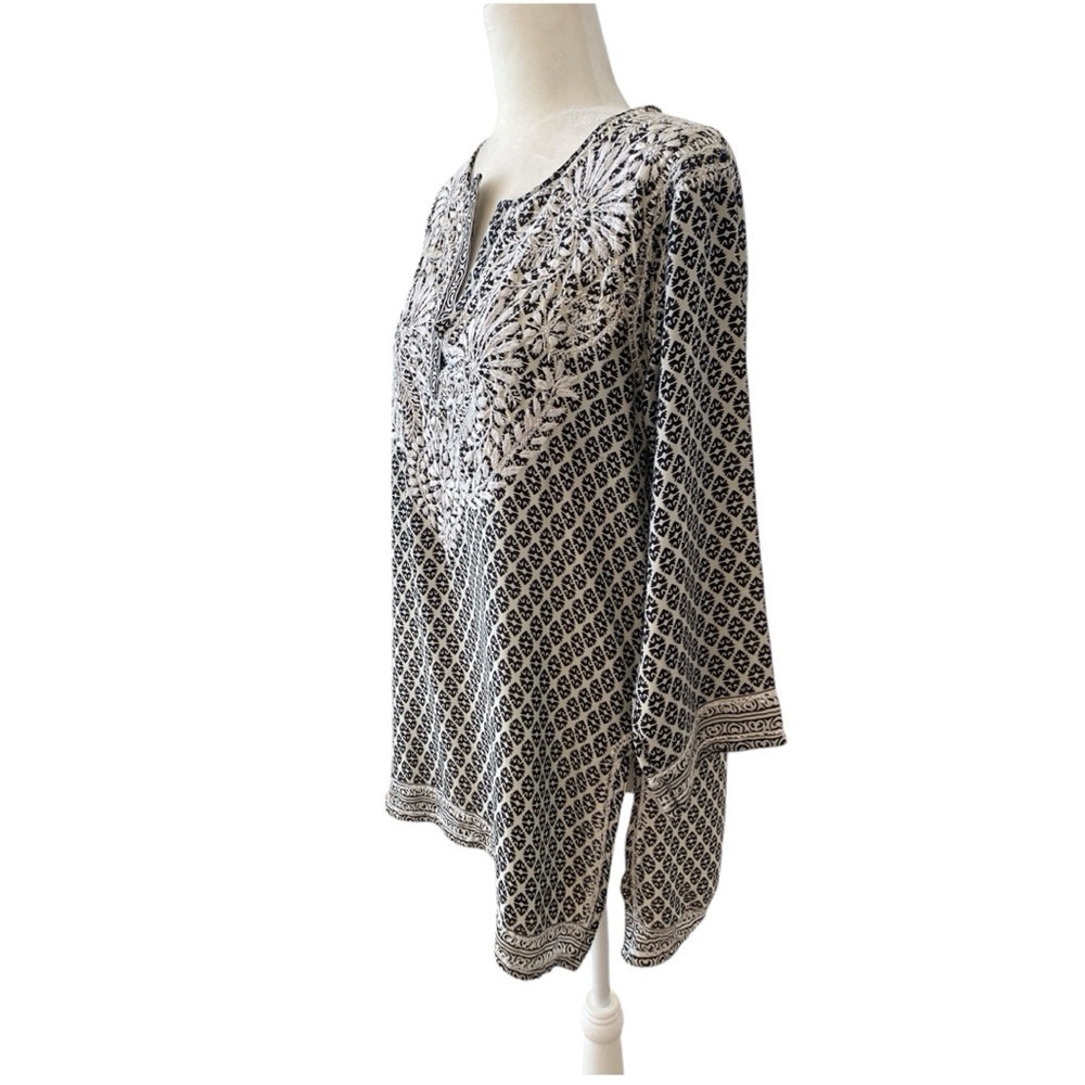 Gretchen Scott Womens Boho Embroidered Tunic Coverup - Picture 2 of 9